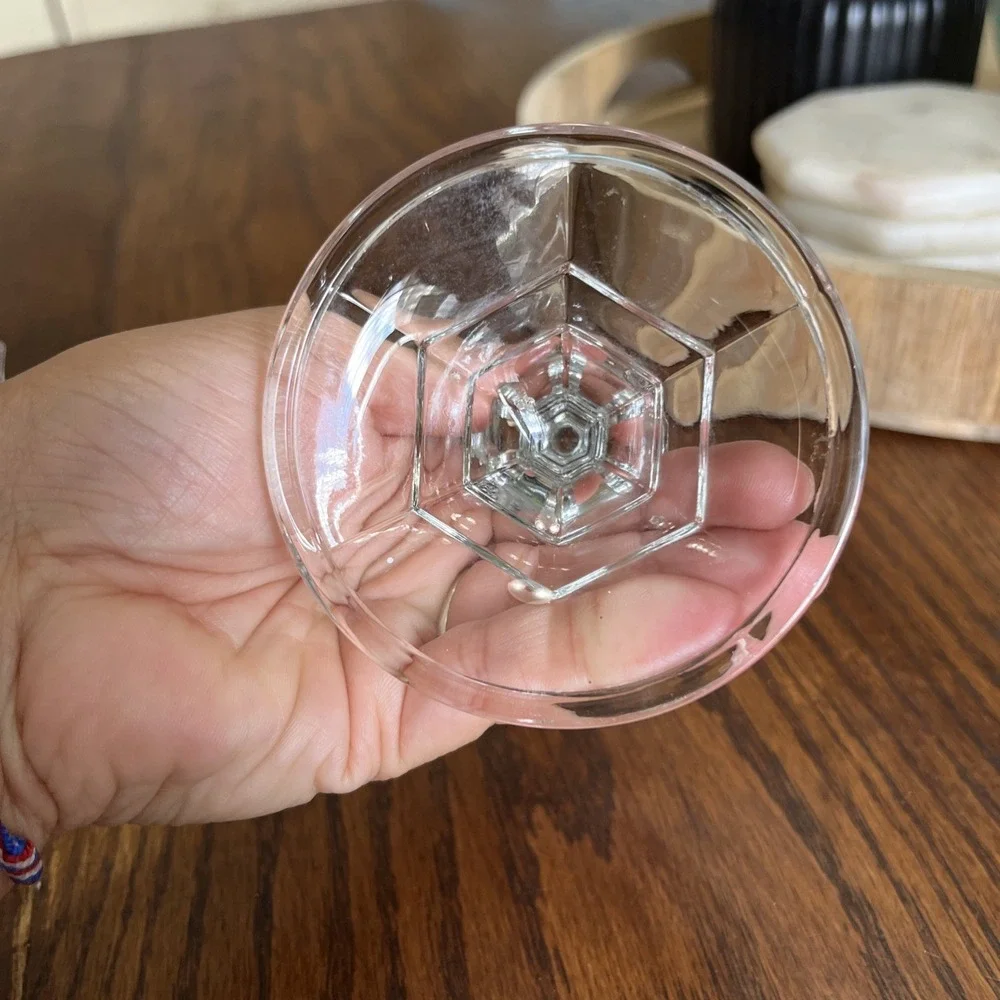 Clear Glass Candlestick Holders Set of 2 for Taper or Dinner Candles